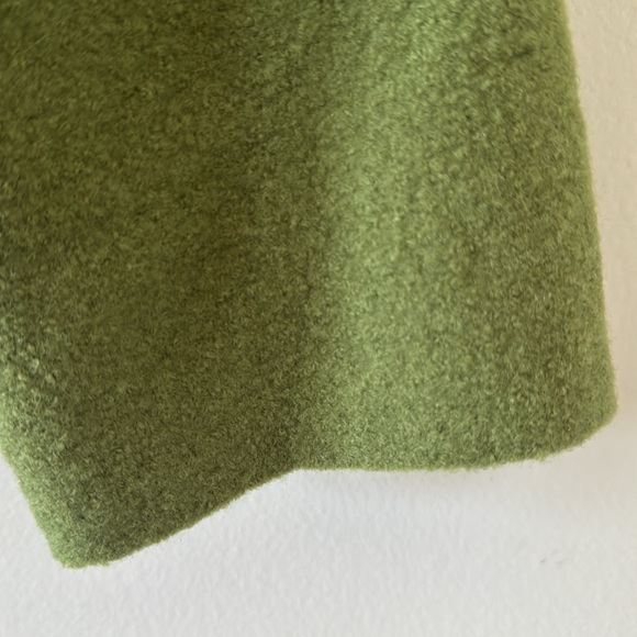 Eileen Fisher Green 100% Wool Button Down Sweater Front Pickets Size Medium - Picture 7 of 9